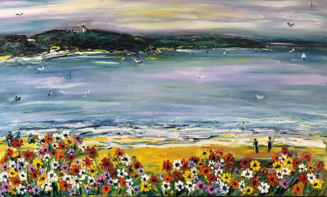 Palm Beach Daisies 150cm x 100cm